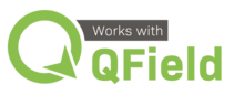 Works with QField Logo